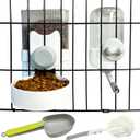 Rabbit Gravity Feeder Waterer Set Automatic Guinea Pig Food Water Dispenser Food Water Bowl Feeding Station for Puppy Kitten Guinea Pigs Chinchilla Hedgehog Small Animals (Grey)