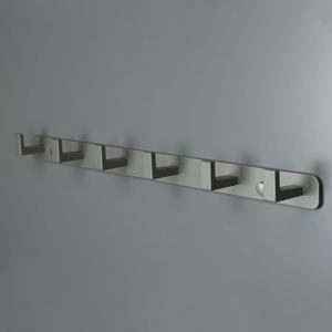 Coat Rack, Heavy Duty Stainless Steel 6 Tri Coat Hook Hanger, Wall Mounted Storage Wall Hooks, Rustic Clothes Hook/Key Hook Rail for Bathroom Kitchen Entryway(6 Hook Grey) (Gray)