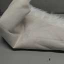 ZuTKekon Faux Fur Sheepskin Small Area Rugs Fluffy Seat Pad Cloud Shape Carpets, Luxurious Wool Foot Mats 24x35 Inches Plush Home Decor Rug for Bedroom Living Kids Room Gaming Nursery (White)