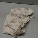 jinchan Floral Linen Kitchen Curtains with Attached Valance 36 Inch Length Farmhouse Cafe Tier Curtains for Living Room Bathroom Rustic Half Window Light Filtering Small Drapes 2 Panels Taupe