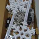 10 Pcs Christmas Snowflake Pathway Stake Lights for Outdoor Yard, 370 Bright LEDs Waterproof Large Christmas Snowflake Light Decoration for Garden Lawn Driveway Walkway Decor(Colorful)