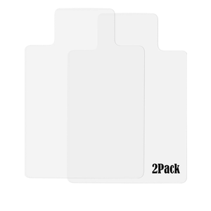 Quapkatt Tempered Glass Chair Mat for Hard Floors - 36"" x 48"" InchesClear Desk Chair Mat for Hardwood Floors 2PCS, CMat-2p