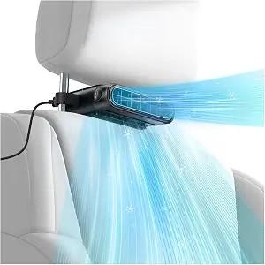 Car Seat Fan with Dual Seatback Cooling Airflow for Driver & Kids
Corded USB Powered, Baby Rear Facing, 3-Speed Quiet Car Fan, Headrest Back Seat Fan for Infant, Kids & Dogs