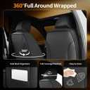 Fit Passport Car Seat Covers for Honda Passport 2019-2024 2025 2026.Full Coverage Waterproof Leather,Compatible with Airbag,All - Weather Seat Cushion Protector(Full Set, Black)