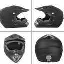 Motocross Helmet,Adult &Youth Trend Full Face,ATV Motorcycle,Dirt Bike Downhill Off-Road Mountain Bike Helmet,DOT Certified,4-Piece Set (Black, Large)