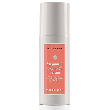 Naturium Vitamin C Complex Face Serum Jumbo, AntiAging Facial Treatment with Hyaluronic Acid & Vitamin E, 2 oz