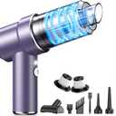 KMM Handheld Car Vacuum Cleaner, 11000PA Vacuum Cleaner & Air Duster, 120W High Power Vacuum Portable Cordless, Hand Held Vacuum Rechargeable with Multi-Nozzles & LED Light for Home, Car, Office