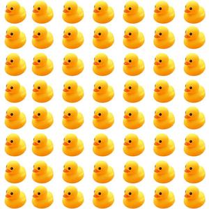 50PCS Super Mini Rubber Duck Bath Duck Toys for Toddlers Boys Girls,Squeak and Float Rubber Ducks in Bulk Baby Shower Duck Decorations Party Favors (1.6'')