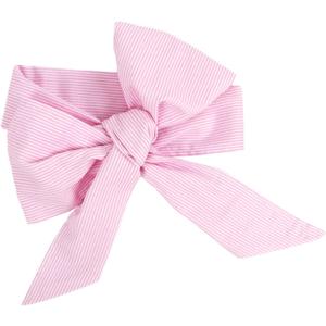 Newborn Swaddle Sash, Soft Cotton Bow Decorative Strap for Swaddles, Adorable Maternity Bow Sash, 70x5.5 Inch, Pink Stripes
