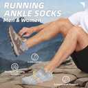 Lapulas Merino Wool Ankle Hiking Running Socks for Men Women Breathable Compression Thick Athletic No Show Socks 6 Pairs (Black, XL)