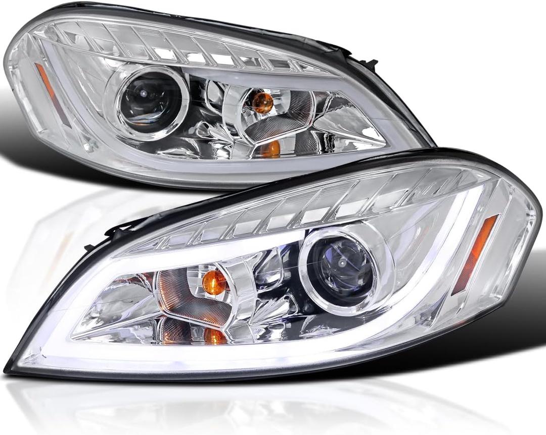 SPEC-D TUNING LED Strip Bar Chrome Projector Headlights