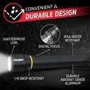 Energizer LED Flashlight Vision PRO, Ultra Bright 1000+ Lumens, IPX4 Water Resistant, Aircraft-Grade Aluminum LED Light, Rugged Metal Flash Light for Outdoors, Emergency Power Outage, Black