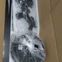 ZMISHIBO 65 Inch Modern Ceiling Fans with Lights, Indoor/Outdoor Ceiling Fans with Large LED Panel, Quiet Reversible DC Motor, 6-Speeds, 3CCT, Black Ceiling Fan for Patio, Livingroom, Garage