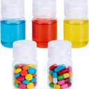 1 oz Wide Mouth Lab Reagent Bottle, Laboratory Grade Chemical Container, Sealed Leak-proof Translucent HDPE Bottle, Pill Bottle, Water Sample Bottle(5 Pcs)
