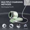 Portable Handheld Turbo Fan, 5 Gear Wind, Battery Operated, Up to 12 Working Hours, 3 IN 1 Hand Fan with Air Turbo Tech Cooling Fans for Outdoor Activities, Travel, Beach (Green)