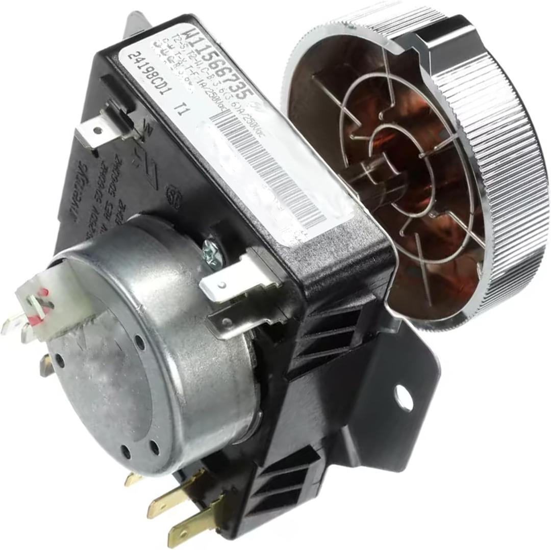 PartsBroz W11566735 Timer - Compatible with Whirlpool Estate KitchenAid Roper Dryer - Replaces AP7215858 PS17216594 W11566735 - Ultra Durable Replacement