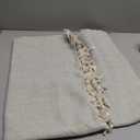 Linen Tablecloth with Tassels, Farmhouse Style Green Tablecloth, Water Resistant Burlap Tablecloths for Square Table, 60x60 Inch Green