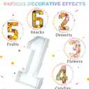 Paready 13.78'' Fillable Cardboard Number 1, Charcuterie Foam Board Number 1, Food Fillable Number Shaped Sweets Flower Candy Cupcake Container Box for 1st Anniversary Birthday Party Decoration