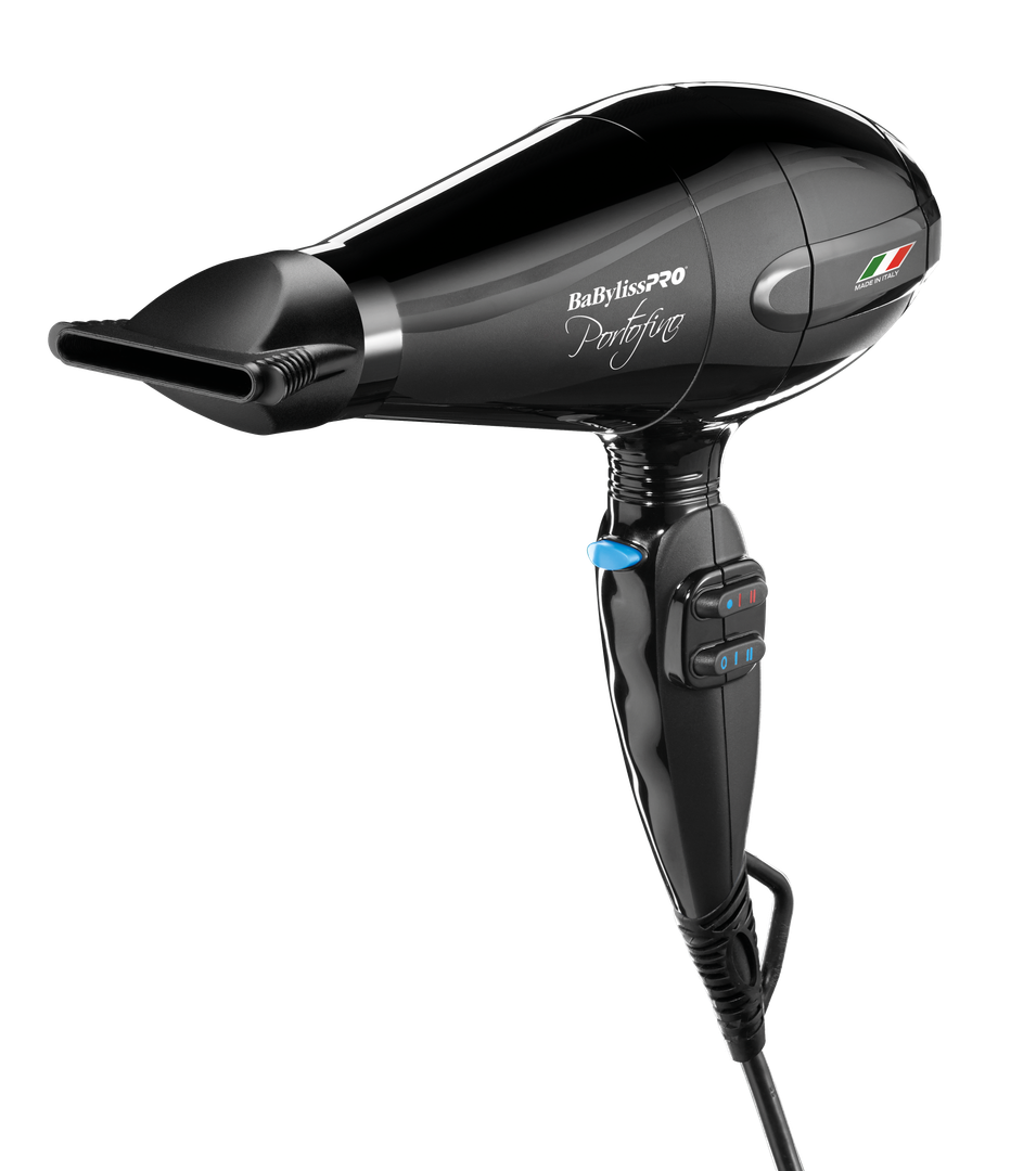 BaBylissPRO Nano Titanium Italian Portofino Hair Dryer - Professional 2000 Watt Blow Dryer (Black)