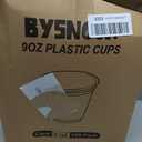 BYSNOW 250 Pack 9 oz Clear Plastic Cups, Disposable Cups for Party, Sturdy & Food Safe Plastic Wine Cups for Cocktail, Juice, Punch (9oz 250pack)