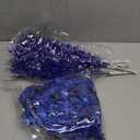 48 Pieces Christmas Tree Picks Ornaments 24 Christmas Poinsettia Flowers (3/4/6 Inch) 24 Artificial Berry Stem Glitter Sticks Christmas Picks Branches Holiday Wedding Party Decoration(Blue)