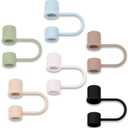 DEWJDFSC 6PCS Silicone Straw Covers Caps Compatible with Stanley 30&40 Oz Tumbler Accessories Simple Straw Toppers Reusable Caps for Stanley Cup 10mm 0.4in Straws
