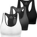 MIRITY Women Racerback Sports Bras - High Impact Workout Gym Activewear Bra (M)