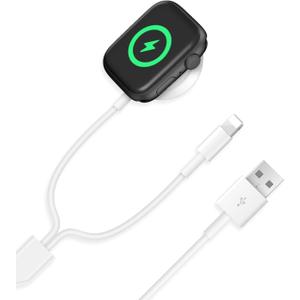 lifeegrn Upgraded Smart Phone Watch Charger, 2-in-1 Watch Charger Charging Cable Compatible for iWatch Series, Phone 14/13/12/11 Series, 3.9ft/1.2M