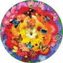 Springbok 500 Piece Round Jigsaw Puzzle Colorful Bloom - Made in USA (Multi)