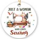 5 x Sewing Gifts for Women 2025, Sewing Christmas Ornament, Xmas Hanging Decor, Quilting Gifts for Xmas Decorations, Christmas Tree Decorations