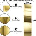 Door Kick Plate, Metal Kickplate for Bottom of Door,6x28 inch Aluminum Metal Plate Rounded Corners for 30" Interior Exterior Doors (Gold Mirror)
