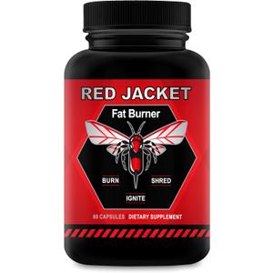 Red Jacket Thermogenic Fat Burner Advanced Weight Loss Pills for Energy Boost, Metabolism Ignite, Extreme Shred, and Focus Ultra Potent Diet Supplement for Lean Body and Performance Power (EXP 07/31/28)