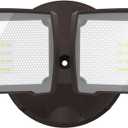 LEPOWER 3000LM LED Flood Light Outdoor, Switch Controlled LED Security Light, 28W Exterior Lights with 2 Adjustable Heads, 5500K, IP65 Waterproof for Garage, Yard, Patio Brown