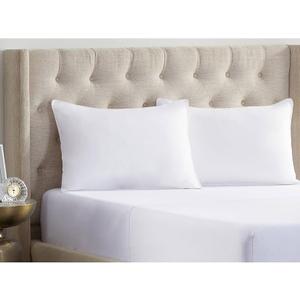 Serta Simply Clean Soft Stain-Resistant Down Alternative Soft/Medium Bed Pillows for Sleeping (2 Pack), King, White