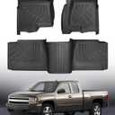 Truck Floor Mat for Chevy Silverdao: TPE Fit Protection - All Weather Accessory for Chevrolet Silverado for GMC Sierra Extended Cab 1500 1999 2000 2001 2002 2003 2004 2005 2006, 2007 Classic Body Only