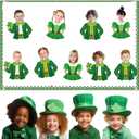 2 x St Patricks Day Classroom Bulletin Boards Decorations St. Patrick's Day DIY Cutouts March Leprechaun Suit and Dress Paper Cutting Green Irish