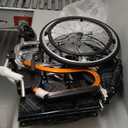 Lightweight Foldable Wheelchair,Transport Wheelchair with Handbrakes Self-Propelled for Seniors Adjustable Leg Rest & Footrest 220lbs Weight Capacity