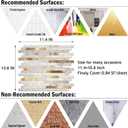 KASARO Peel and Stick Marble Tiles, Self-Adhesive Aluminum Wall Tile Stick on Bathroom, Fireplace, RV, Marble Beige with Vintage Golden Embellished Stripes, 10-Sheet