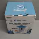 Birdsnap TUC Bird Feeder with Camera 2K HD, Solar Panel 32GB Card 4-in-1 Perch, 160View Auto Detect & Notify AI Identify Video Bird Camera Wireless Outdoors Ideal Gift for Birds Lover (Blue)