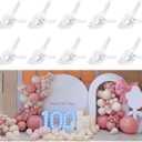 Rosellas 10 Pack 4" Balloon Arch Clips, Plastic Spring Clamps Heavy Duty, Backdrop Clips for Valentine's Day Balloon Arch, Tablecloth Clip, Backdrop Stand, Wedding Photography Studio Decoration