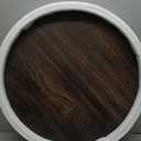 20" Rustic Wooden Serving Tray - Extra Large Round Ottoman Table Tray for Farmhouse Decorative Oversized Coffee Table Trays Living Room Kitchen Counter Breakfast Brown