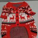 Dog Christmas Sweater Classic Pattern Dog Christmas Outfit Soft Warm Knitted Pet Clothes Cold Weather Puppy Clothes for Small Medium Large Dogs Cats