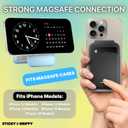 2 x MagSafe Wallet Phone Stand, iPhone Wallet with Adjustable Stand, for iPhone 16/15/14/13/12 models, 5 card holder, iPhone Clock Stand, ID Holder, Magsafe Accessories (Pink)