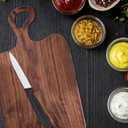 Router Templates, 4pcs Acrylic Charcuterie Board Handle Template, LYMOI Clear Cut Board Thick Handle Template, Angled Curvy Tracing Stencils Cut Guide Tools for Kitchen Woodworking. (Style 1)