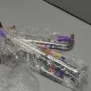 Amylove Set of 2 Toy Saxophone and Clarinet for Kids Toddlers Plastic Instruments Fake Music Toy Portable Early Educational Toys Teaching Songs Musical Gifts(Silver)