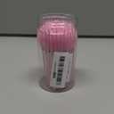 100 Pcs Disposable Mascara Wands, Crystal Eyebrow Spoolies Brush for Eyelash Extensions, Pink Lash Brushes with Container