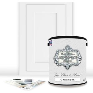 ALL-IN-ONE Paint by Heirloom Traditions, Cashmere (True White), Gallon - Durable cabinet and furniture paint. Built in primer and top coat, no sanding needed. Includes our 30 featured color card. (128 Fl Oz (Pack of 1))