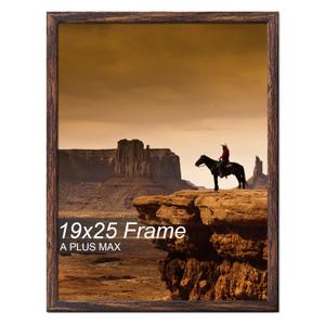 A PLUS MAX 19x25 Picture Frame Brown Light Weight Wall Mount