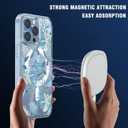 Sea Turtle Magnetic Case for iPhone 15 Pro Max with MagSafe Wireless Charging Clear Cute Sea Star Painting Girls Woman Soft Slim TPU Anti-Scratch Shockproof Protective Case