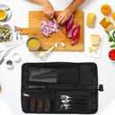 Chefs Knife Roll Bag, Heavy Duty Oxford Chef Knife Bag, Portable 13 Slots Chef Knife Case, Multi-function Cutlery Knives Pouch Holder Knife Wrap Wallet Tool Roll